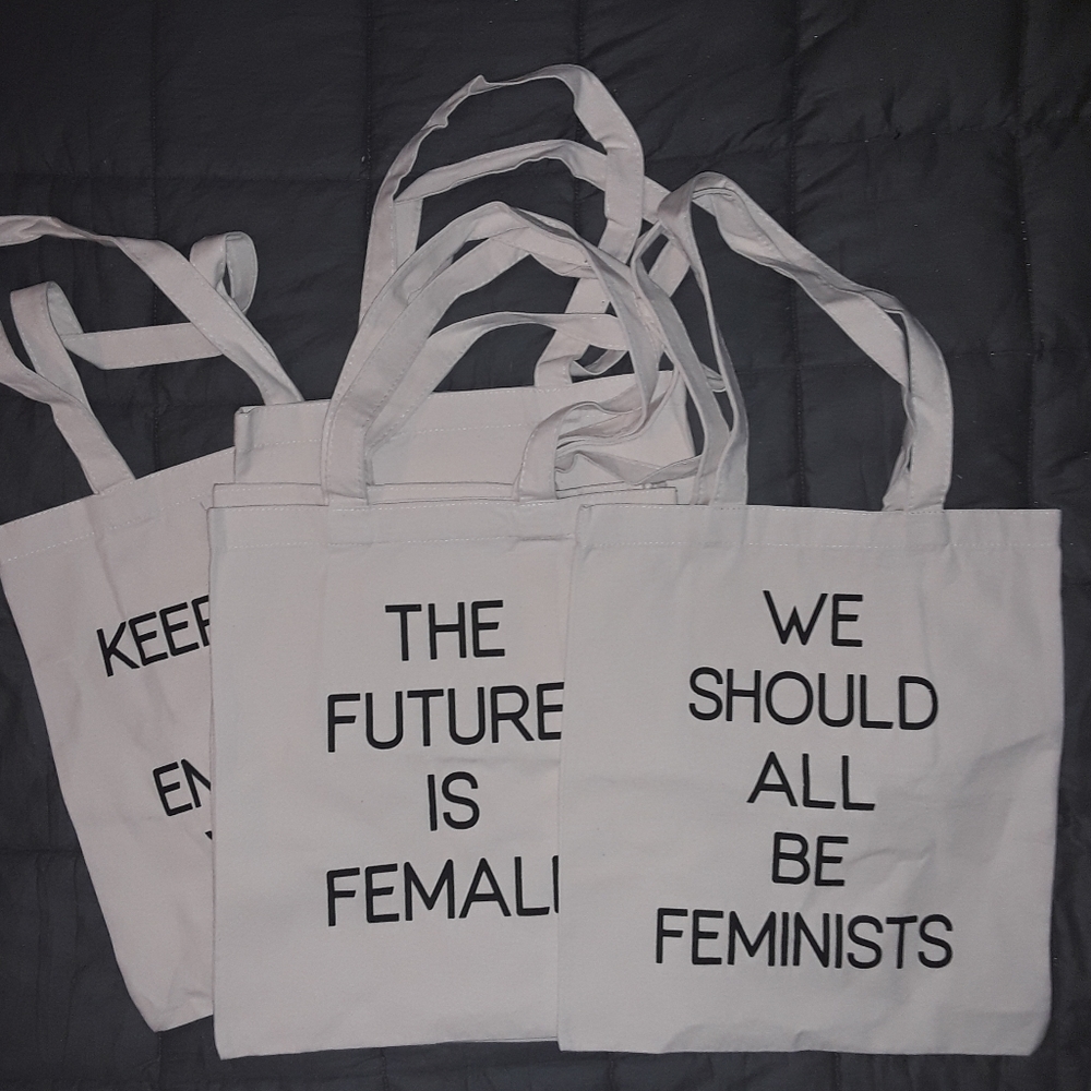 Tote Bags Lot of 5 Girl Power Feminist Feminism